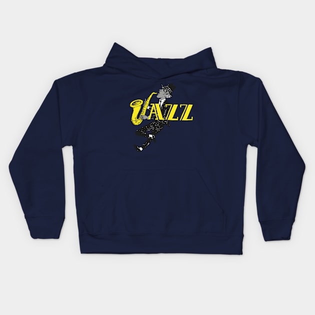 swing jazz Kids Hoodie by justduick